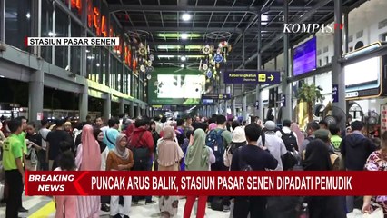 Puncak Arus Balik di Stasiun Pasar Senen Ramai Pemudik
