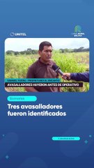 Tres avasalladores fueron identificados