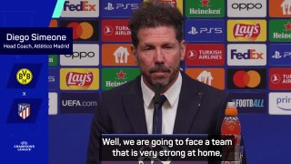 'I feel good about the players' - Simeone confident ahead of second leg at Dortmund