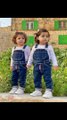 Twins Baby Girls party wear fancy dress design ideas