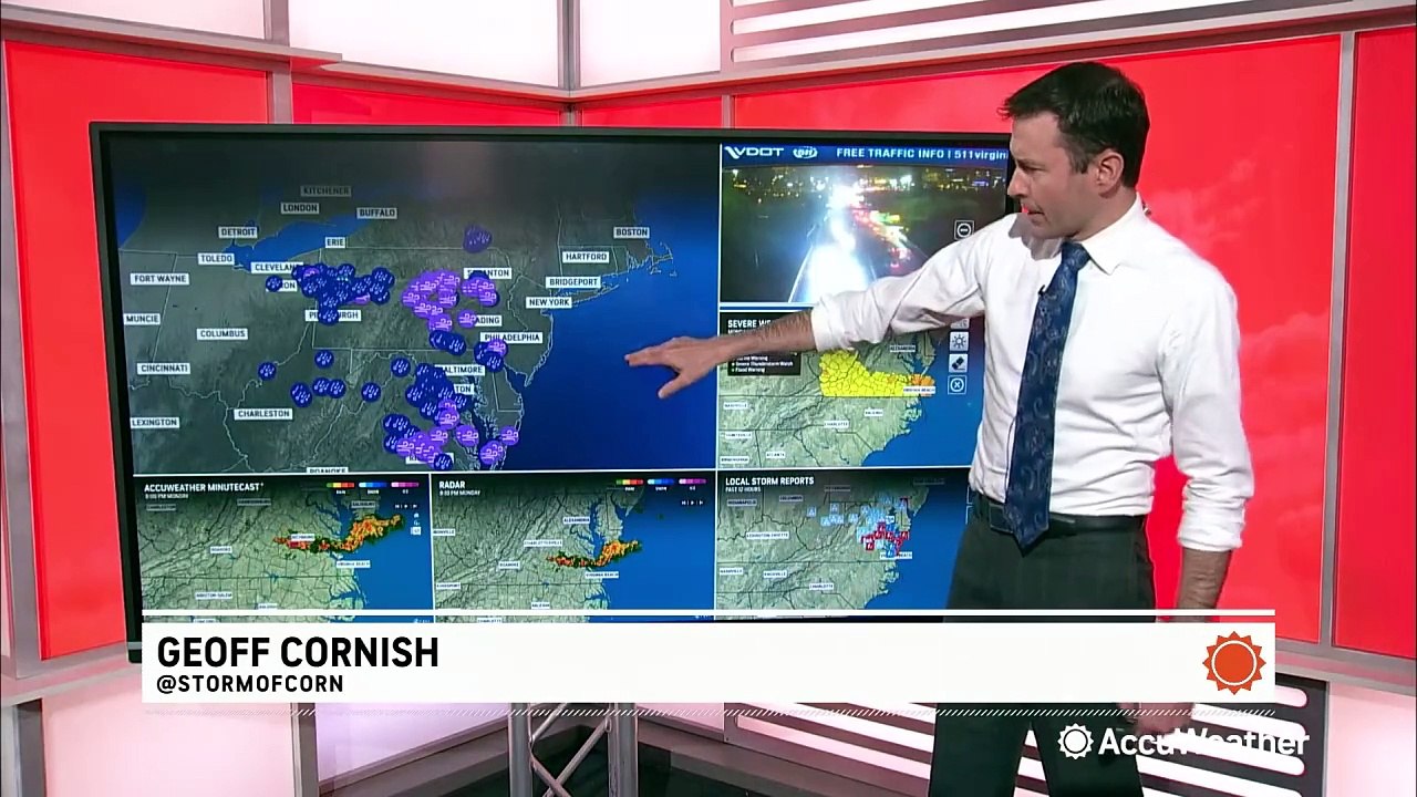 Severe storms dump hail in the Mid-Atlantic ahead of more wet weather this week