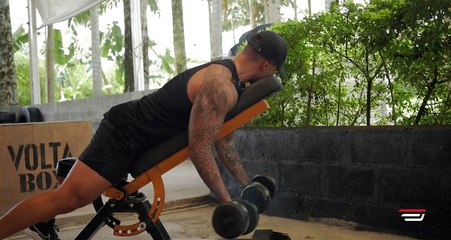Biceps inclinado mancuernas boca abajo