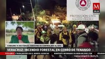 Incendio forestal consume 15 hectáreas del cerro de Tenango, en Veracruz