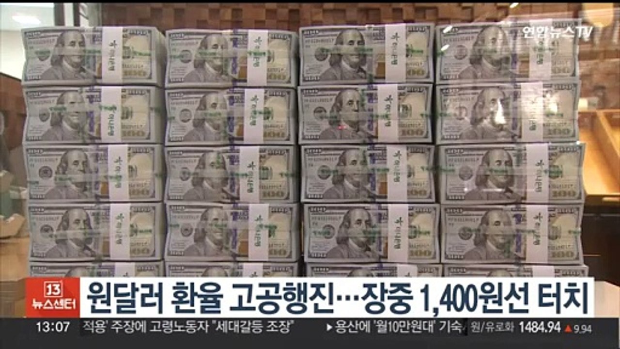 원달러 환율 고공행진…장중 1,400원선 터치