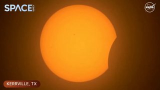 Time-Lapse Of Solar Eclipse Over Texas