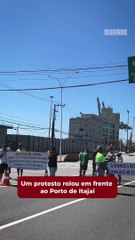 Portuários protestam contra terceirização em Itajaí