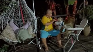 Man Showcases Nighttime Routine for Pet Monkeys