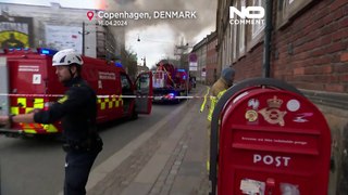 آتش‌سوزی در دانمارک؛ ساختمان قدیمی بورس کپنهاگ در میان شعله‌ها سوخت