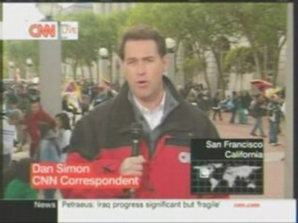 Chine Tibet JO arrivée de la flamme aux USA