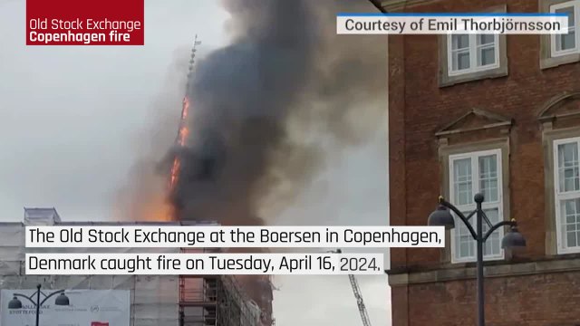 Watch ordinary Copenhagen citizens help save artwork from Old Stock Exchange fire
