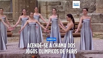 Tocha olímpica foi acesa na Grécia a 101 dias dos Jogos Olímpicos de Paris