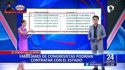 Congreso: Familiares de parlamentarios podrían contratar legalmente con el Estado
