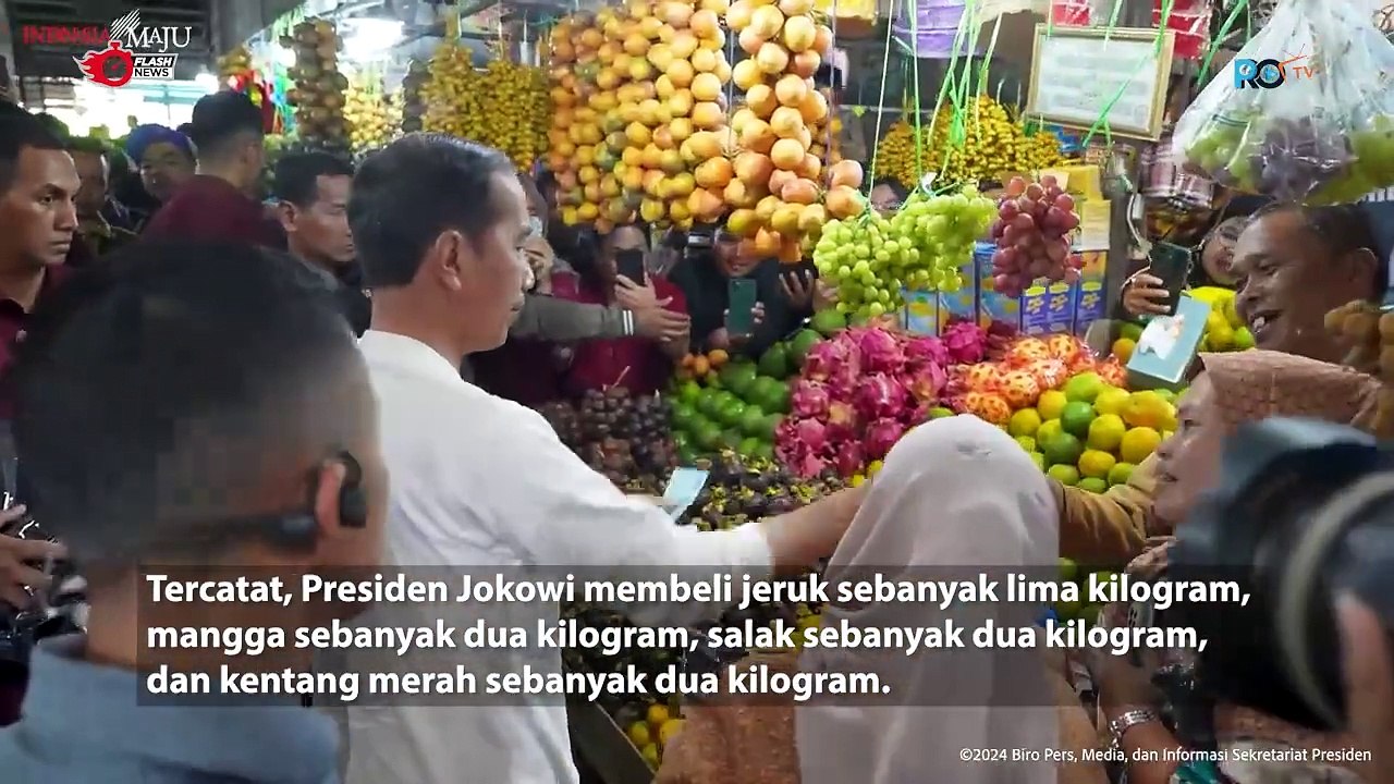 Libur Lebaran ke Tanah Karo Sumatera Utara, Jokowi Borong Buah-buahan di Pasar Berastagi