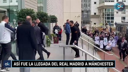 Así fue la llegada del Real Madrid a Mánchester
