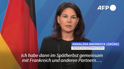 Baerbock wirbt für verschärfte Sanktionen gegen Irans Drohnenproduktion