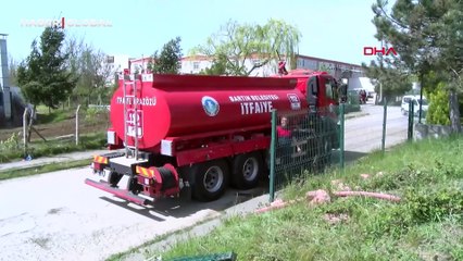 Kauçuk fabrikasında yangın! 1 saat sonunda kontrol altına alındı