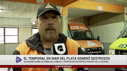 EL TEMPORAL EN MAR DEL PLATA GENERÓ DESTROZOS