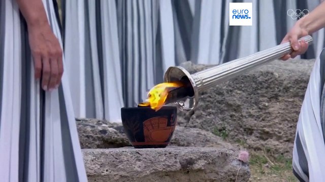 Paris Olympics flame lit at Greek cradle of ancient games