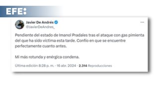 De Andrés condena el ataque con gas pimienta a Pradales