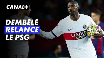 Dembélé égalise d'un beau tir sous la barre - Ligue des Champions 2023-24  - 1/4 de finale retour