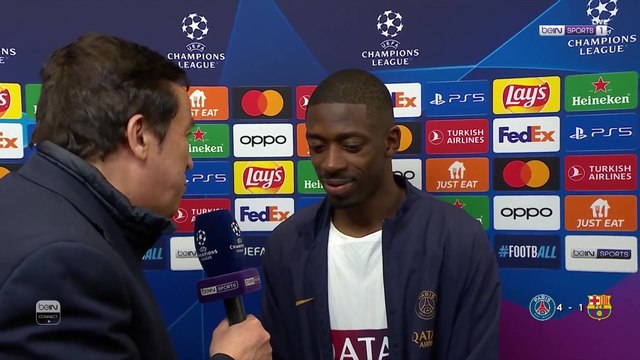 ديمبيلي رجل المباراة يعبر عن سعادته بالوصول إلى نصف النهائي