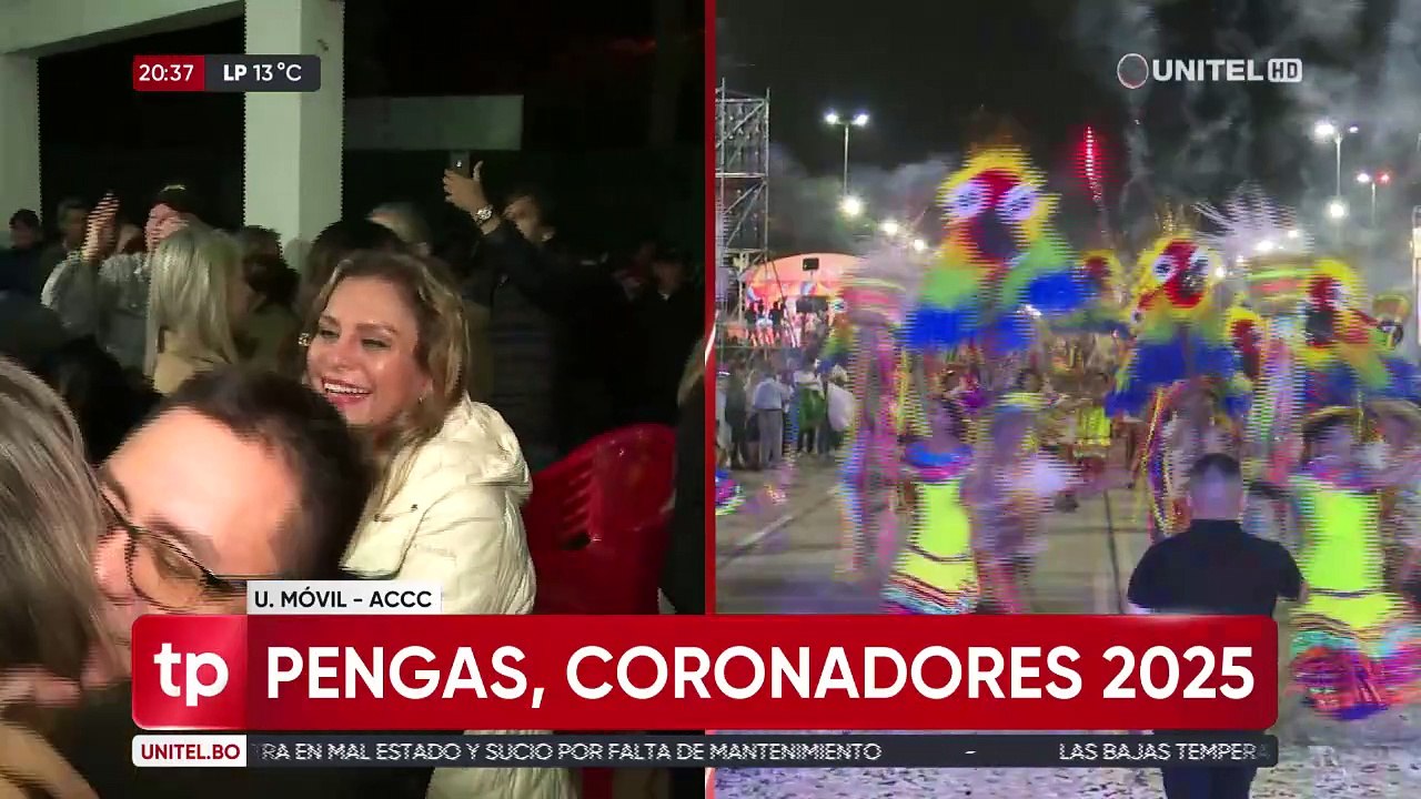 ​La comparsa Pengas son los coronadores del carnaval cruceño 2025 