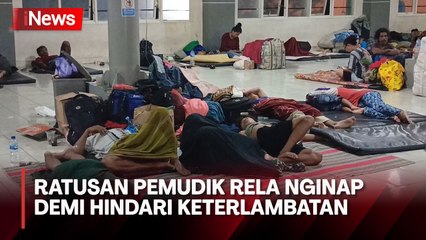 Hindari Keterlambatan, Ratusan Pemudik Rela Nginap di Ruang Tunggu Pelabuhan Soekarno Hatta Makassar