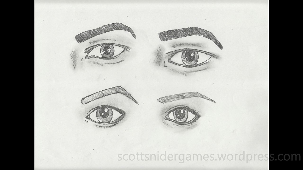 Human Eye Pencil Sketches Video #1 (04-16-2024)