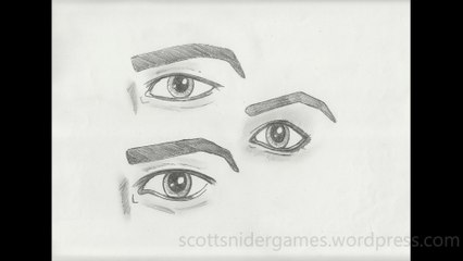 Human Eye Pencil Sketches Video #2 (04-16-2024)