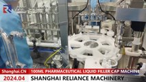 Economical 100ML Pharmaceutical Liquid Filling Spray Capping Machine RELIANCE MACHINERY