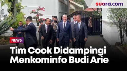 Tim Cook Didampingi Menkominfo Budi Arie Usai Bertemu Presiden Jokowi di Istana
