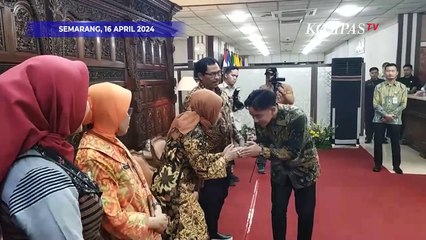 Gibran Disambut Nana Sudjana Masuk Ruang VIP, saat Halal Bihalal di Pemprov Jawa Tengah