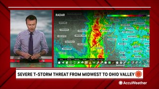 Intense storms sweep from the Midwest to the Ohio Valley