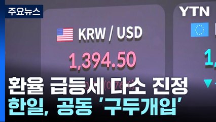 환율 급등세 다소 진정...한-일, 공동 '구두 개입' / YTN