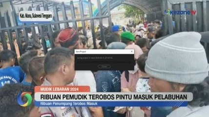 Ribuan Pemudik Terobos Pintu Masuk di Pelabuhan Nusantara Raha, Kabupaten Muna