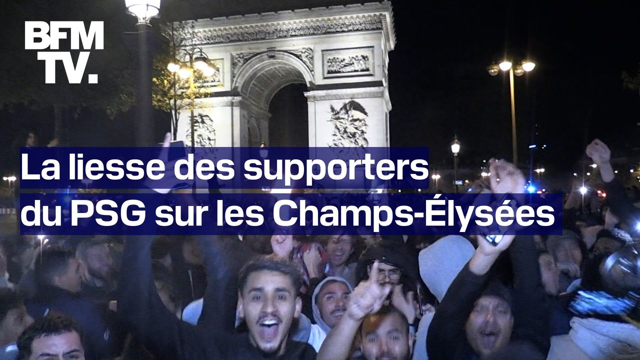 La liesse des supporters du PSG après leur qualification en demi-finale de la Ligue des champions