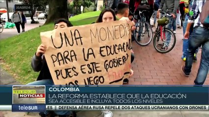 En Colombia cámara de representantes aprobó reforma educativa y pasará a debate en el senado