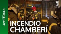 Al menos cinco heridos leves en un incendio en un edificio de ocho plantas en Chamberí