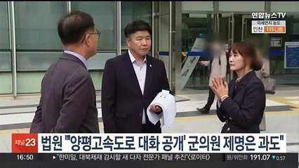 법원 "'양평고속도로 대화 공개' 군의원 제명은 과도"