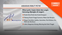 Ribut petir, hujan lebat dijangka  landa di enam negeri