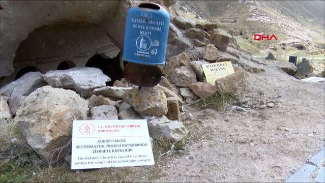 14'üncü yüzyılda inşa edilen kayadan oyma kilisede defineci tahribi