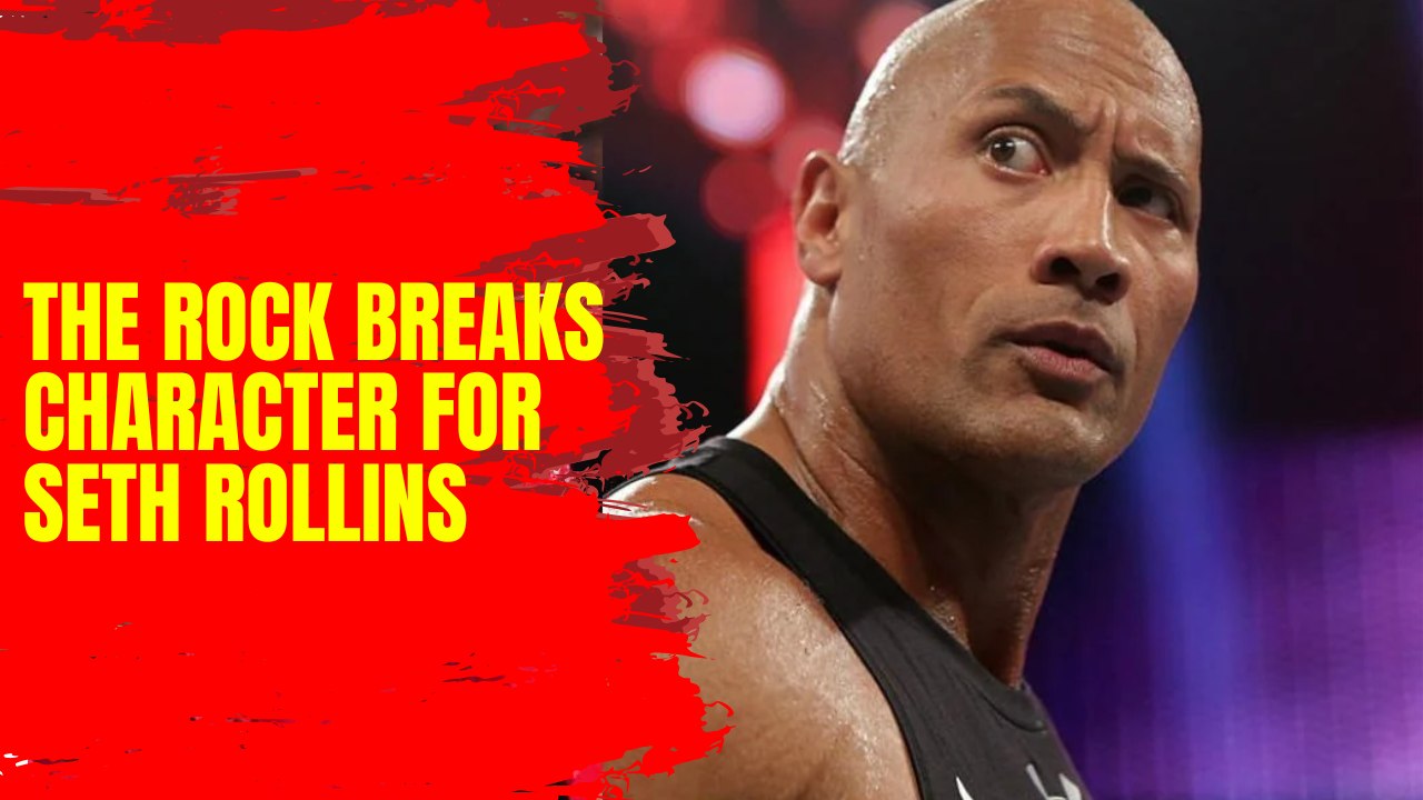 The Rock breaks character & sends Seth Rollins a message!