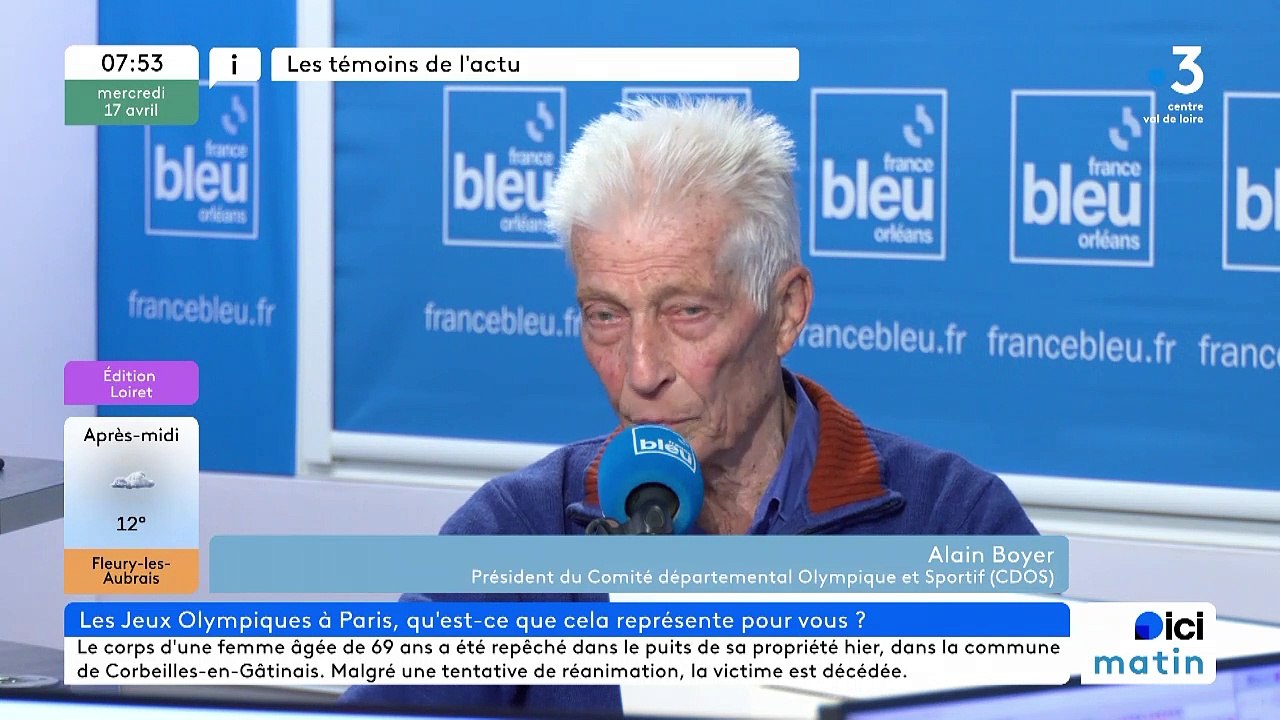 FRANCE BLEU ORLEANS - LES TEMOINS DE L'ACTU :  Alain Boyer