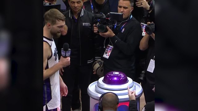 WATCH: Sabonis lights the beam as Kings eliminate Warriors