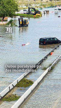 Pluies records à Dubaï : le trafic aérien perturbé et les autoroutes géantes toujours inondées malgré le retour du soleil