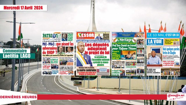 Titrologue mercredi 17 avril 2024/Titrologue 17-04-2024/Présidentielle 2025: Que pèsent les adversaires du RHDP ?