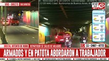 Robos en el túnel de Once: brutal ataque queda grabado por la cámara de un automóvil