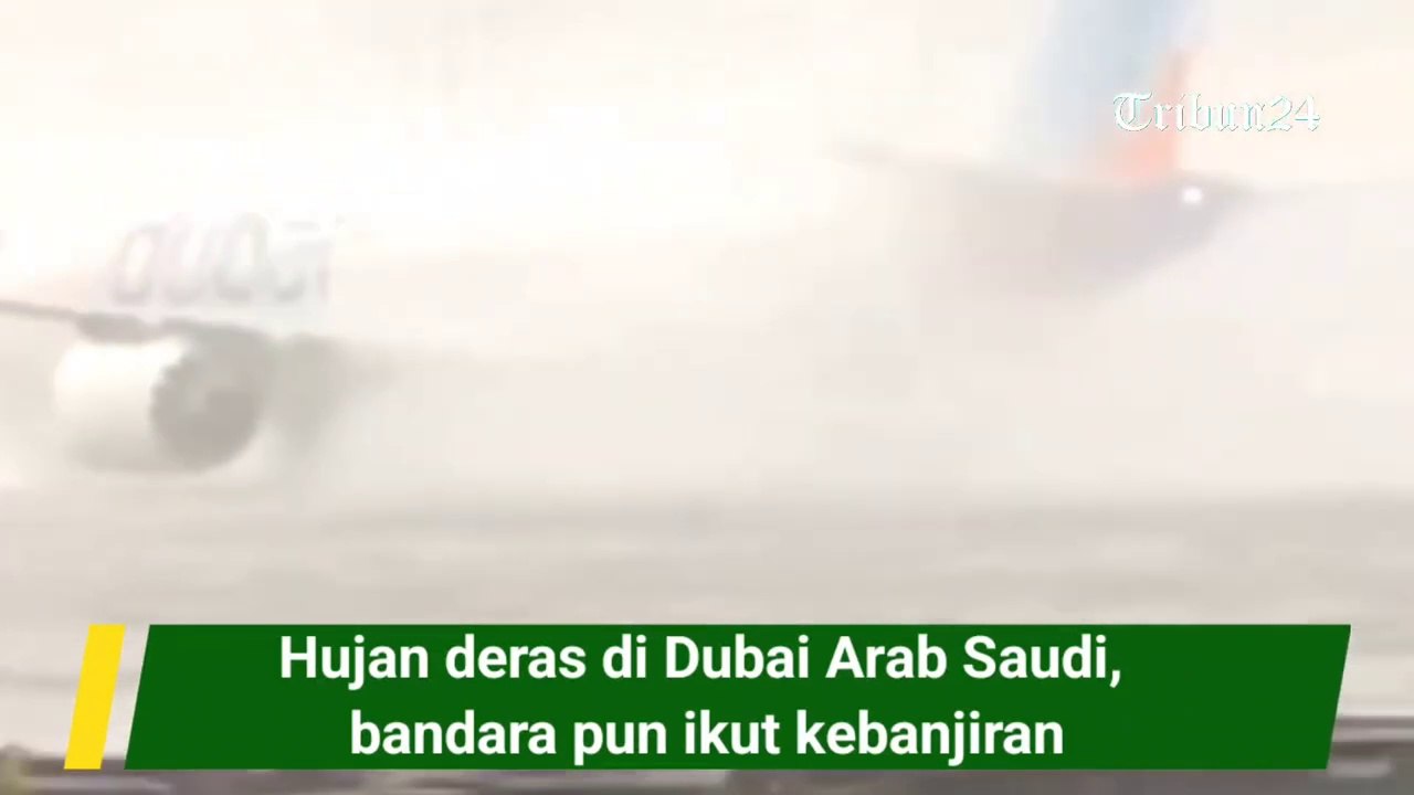Hujan deras di Dubai Arab Saudi, bandara pun ikut kebanjiran
