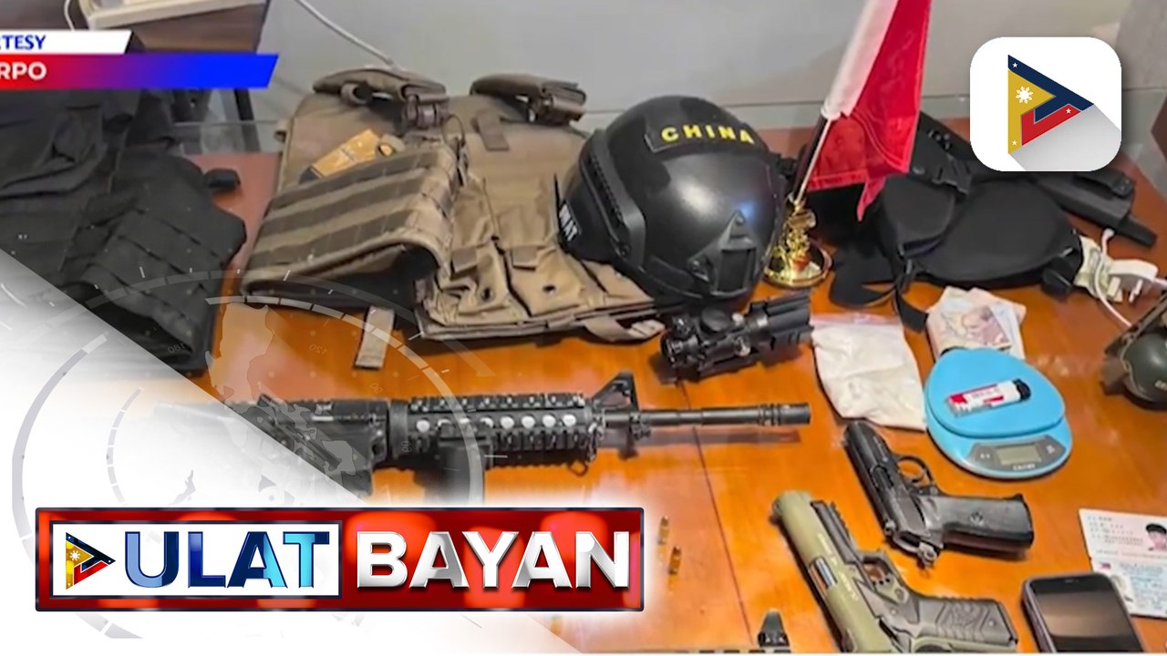 Matataas na kalibre ng armas, bala at tactical helmet na may nakasulat na “China”, nasabat ng NCRPO sa Taguig City