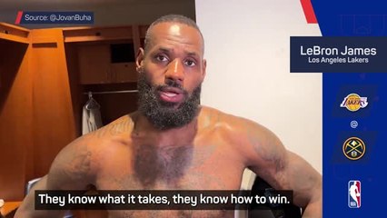 Video herunterladen: LeBron expects tough playoff series against Jokic's Nuggets